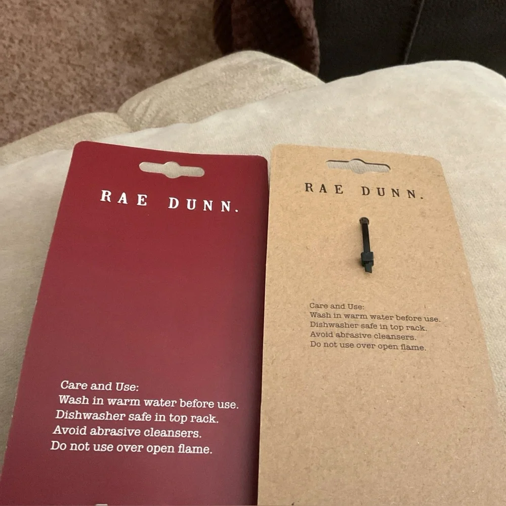 Rae Dunn Full Size Wooden Handle Silicone Spatulas, FA LA LA & MIX 2 count